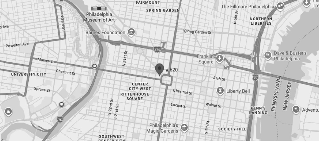 Map of the Philadelphia office